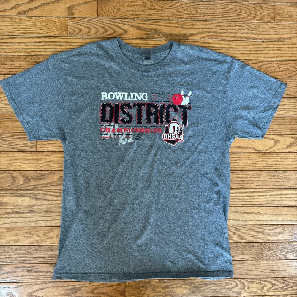 Gildan Gray Bowling District Tee